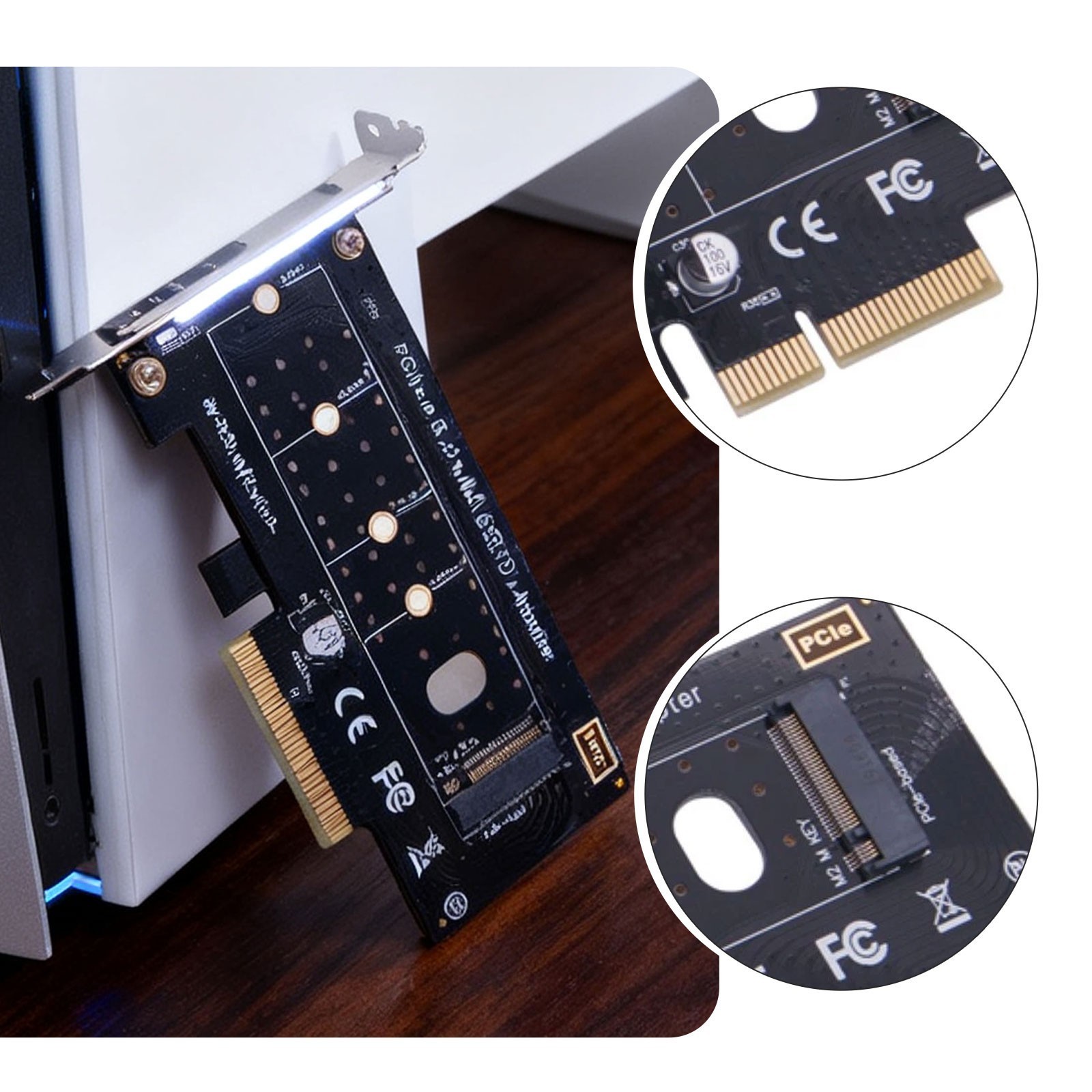 M.2 NVME Protocol SSD To PCIe 3.0 X4 Adapter Card Desktop Expansion Card 2280 EL