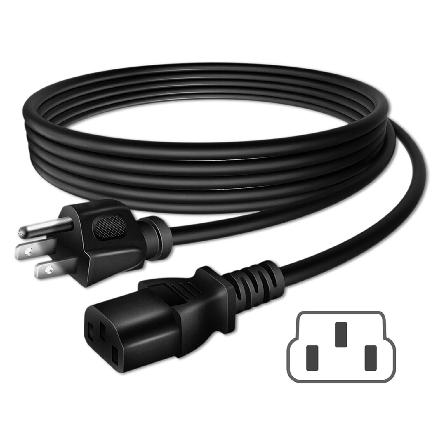 6ft UL AC Power Cord Cable For Gigabyte G34WQC M28U M32Q M32U Gaming Monitor US