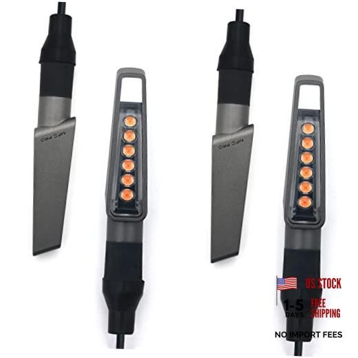 Universal Mini LED Motorcycle Indicators Turn Signal Lights for Space Grey 4pcs