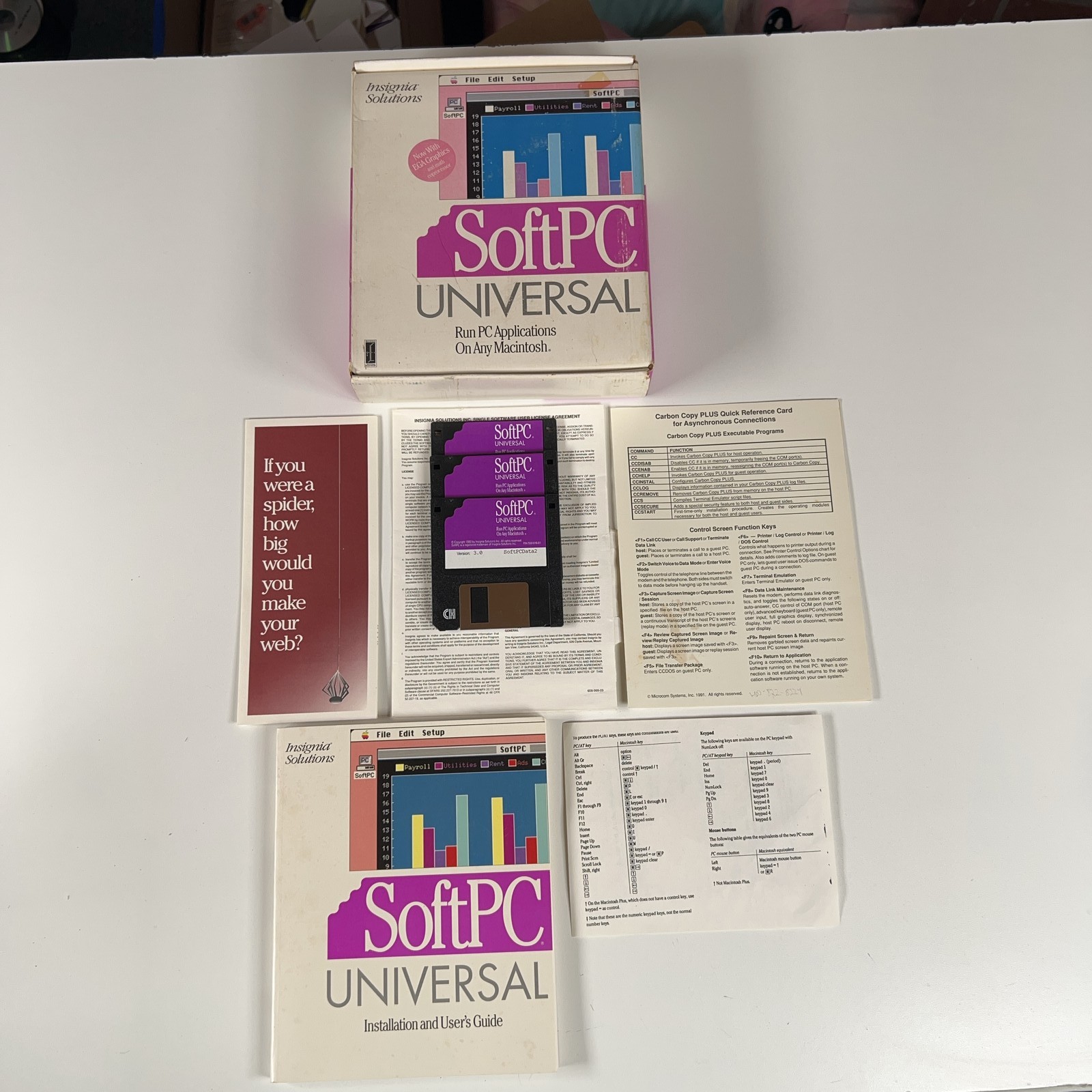 VTG Insignia SoftPC Universal 3.0 Macintosh PC Emulator Floppy Disks