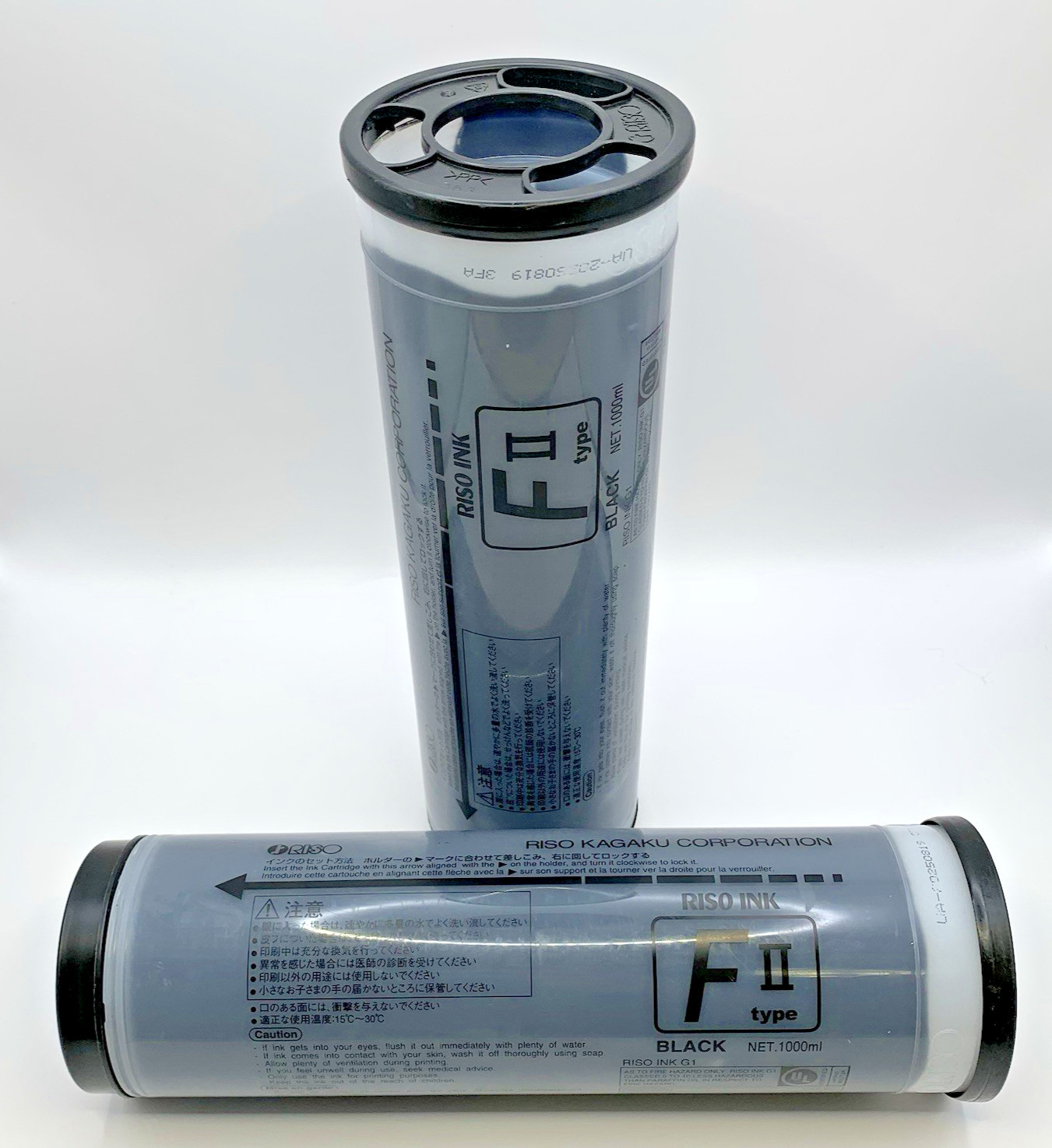 Riso Ink F2 II Type Black G1 Net 1000 ML Set of 2 New