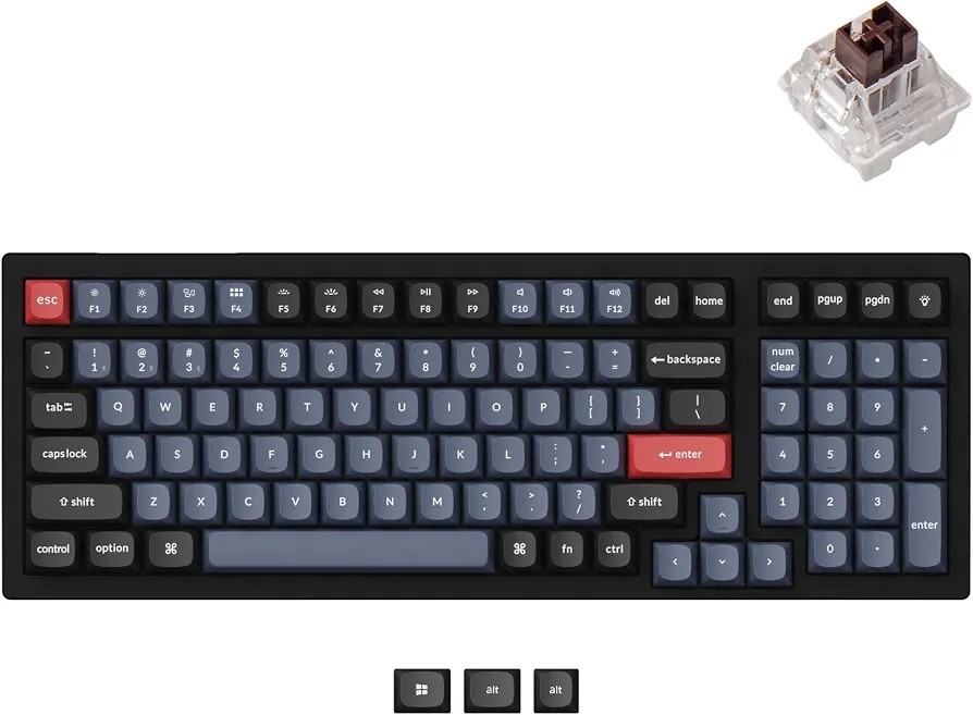 Keychron K4 Pro Custom Wireless Mechanical Keyboard, 100 Keys Hot-swappable...