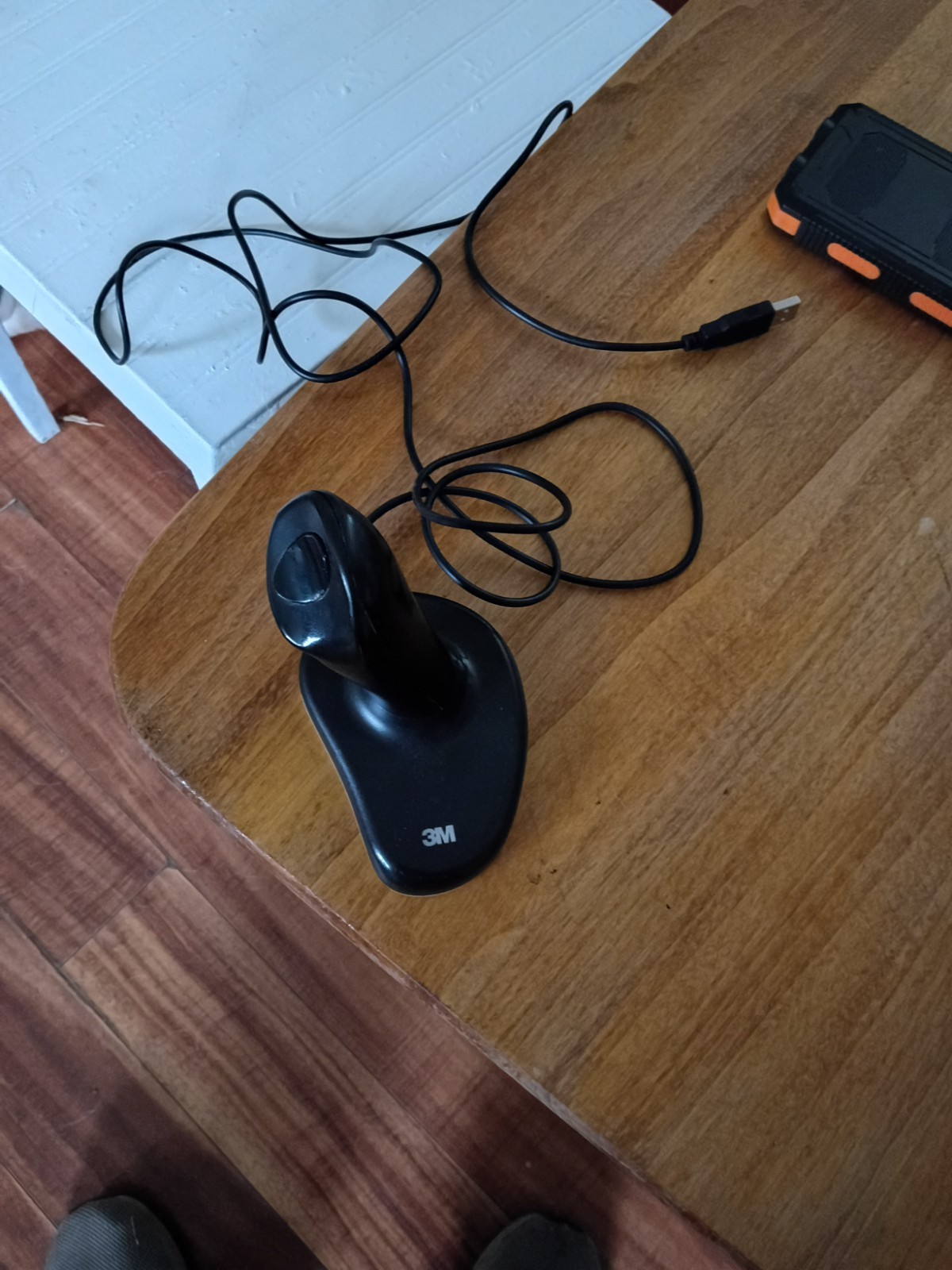 3M Wired Ergonomic Optical Mouse with Vertical Grip EM500GPL USB Tested Working