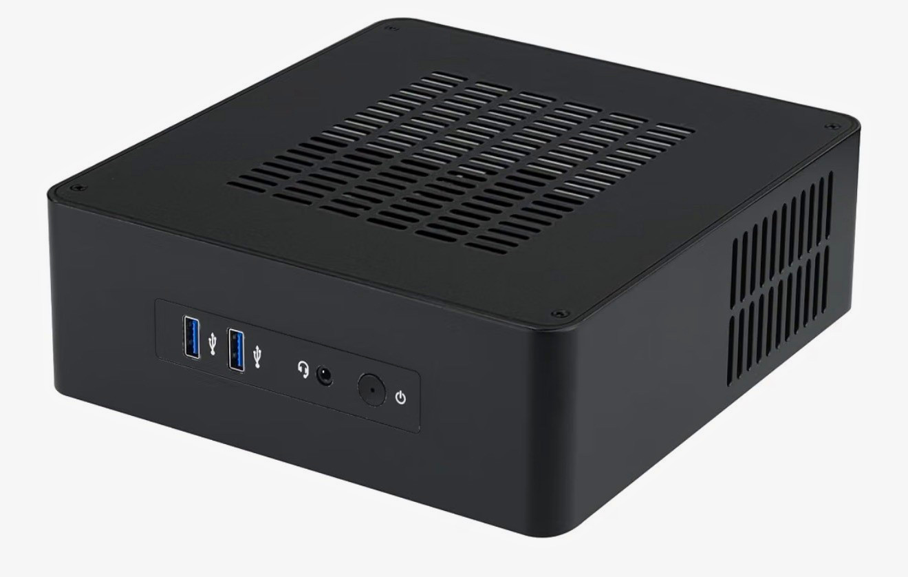 Goodisory TA65 Mini-ITX HTPC Computer Chassis Black Aluminum DC Pico PSU Support