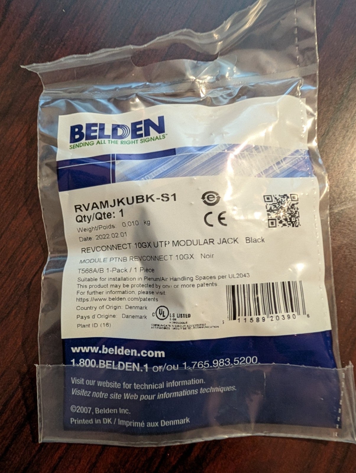 Belden RVAMJKUBK-S1 Revconnect 10Gx UTP Modular Jack - New