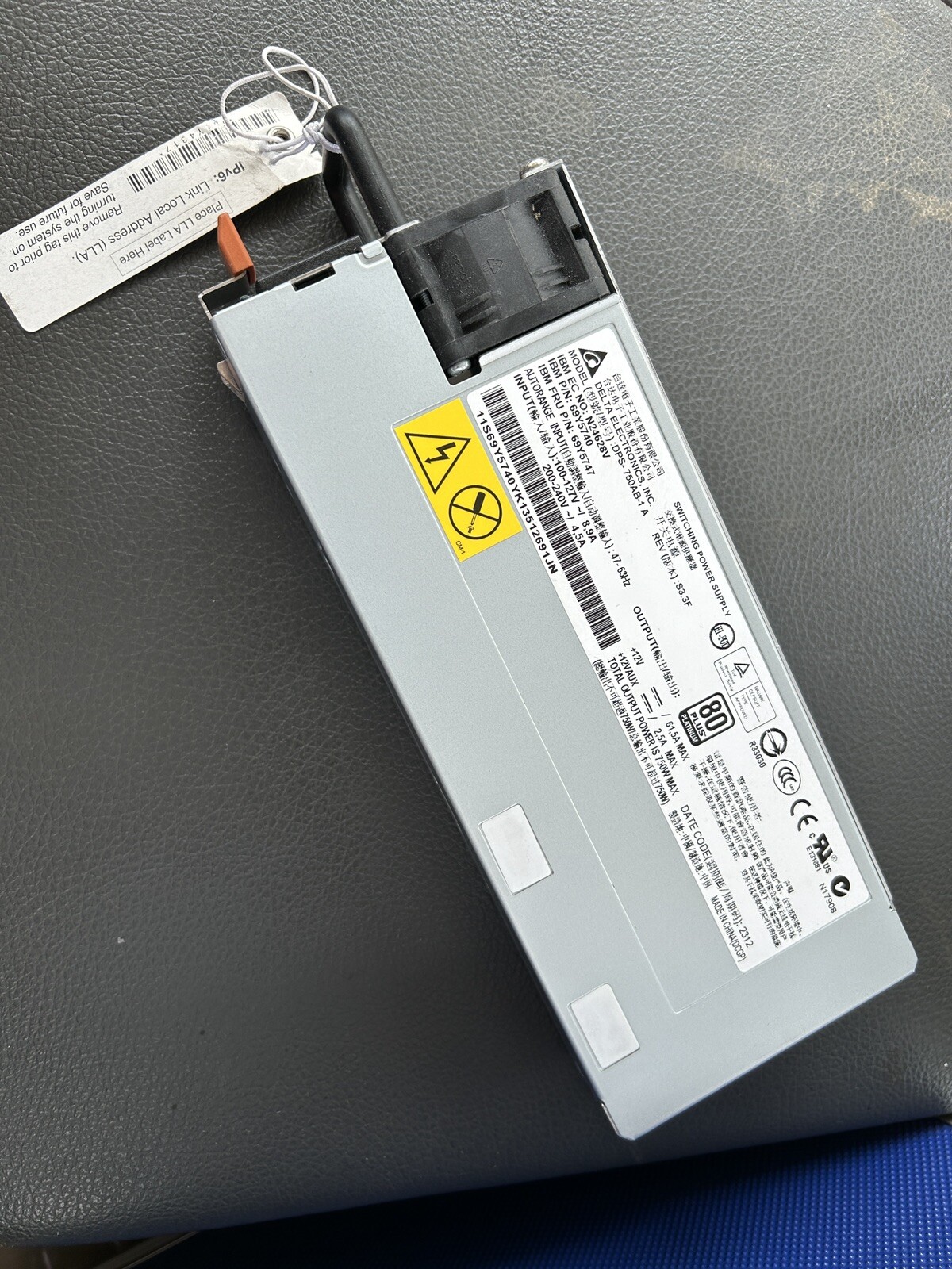IBM 69Y5740 Delta Electronics DPS-750AB-1 A 750W Switching Power Supply