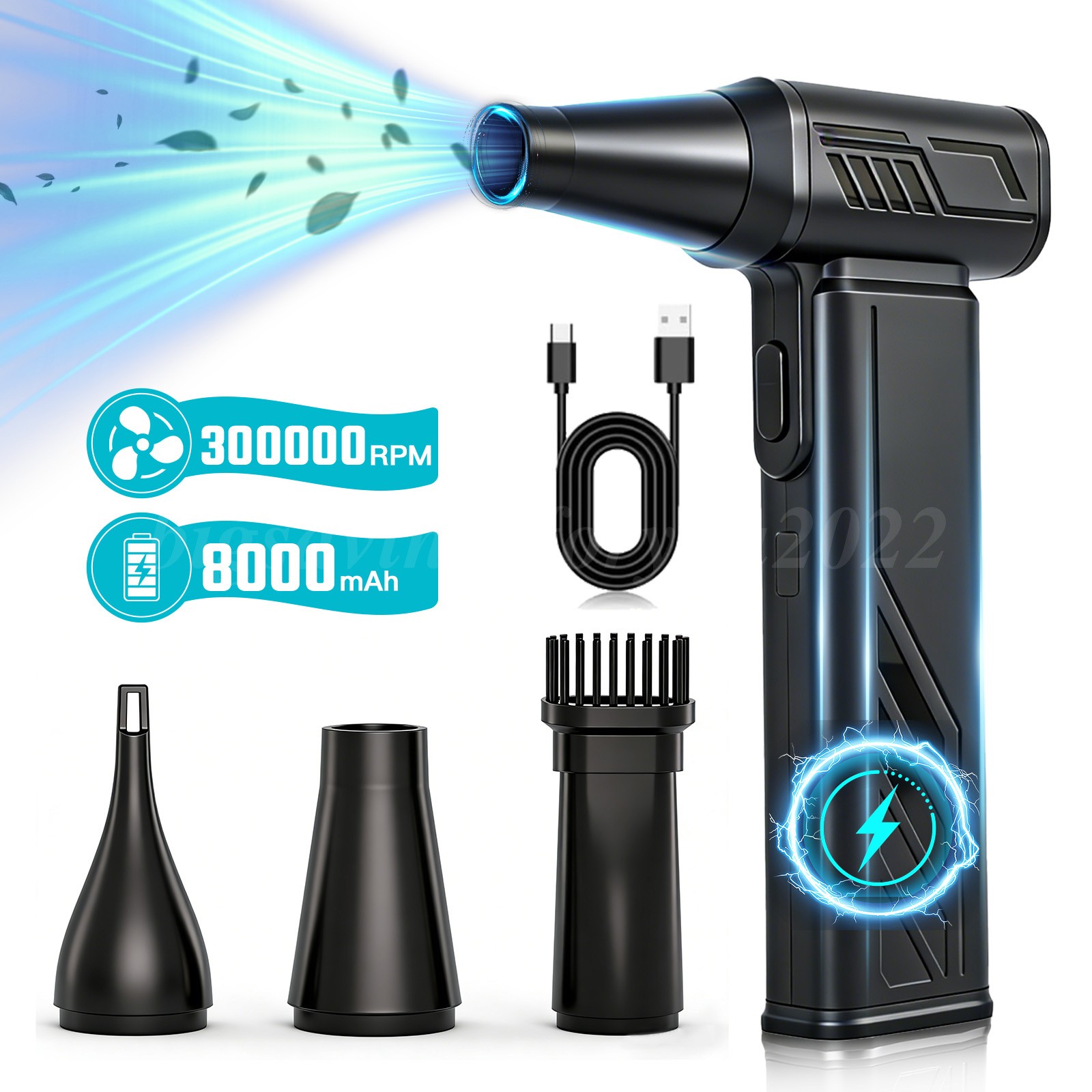 Cordless Electric Air Duster Cordless Mini Jet Snow Blower Portable Turbo Fan US