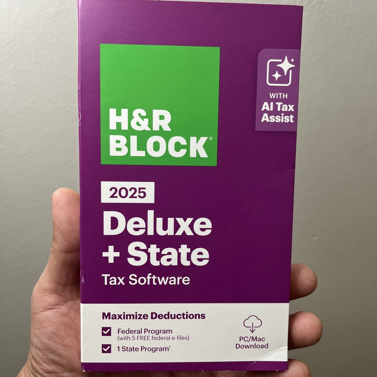 NEW H&R Block Tax Software Deluxe + State 2025  PC/Mac (SAME  DAY CODE ) READ