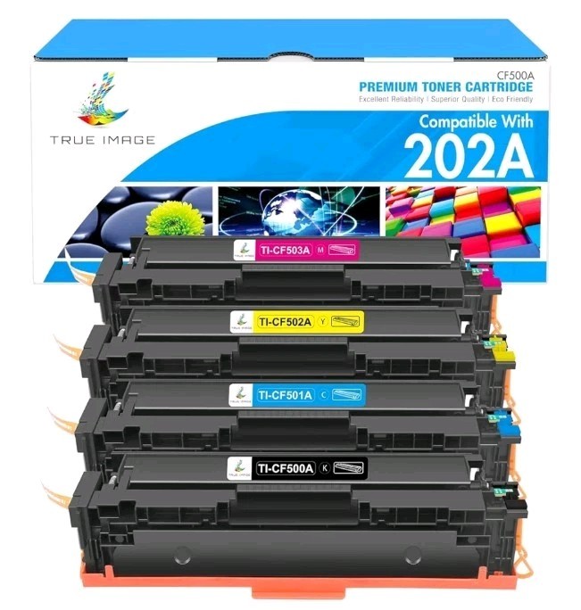 TRUE IMAGE Compatible Toner Cartridge Replacement for HP 202A CF500A 202X...