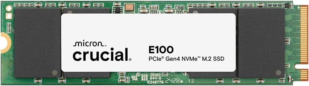 Crucial E100 1TB M.2 NVMe PCIe Gen4 Internal SSD 5000MB/s Laptop & Desktop