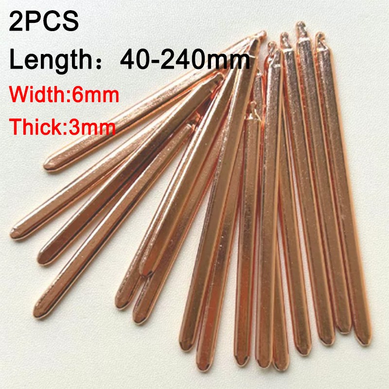 2PCS L:40-240mm * W:6mm * T:3mm Copper Heatsink Heat pipe For Notebook DIY
