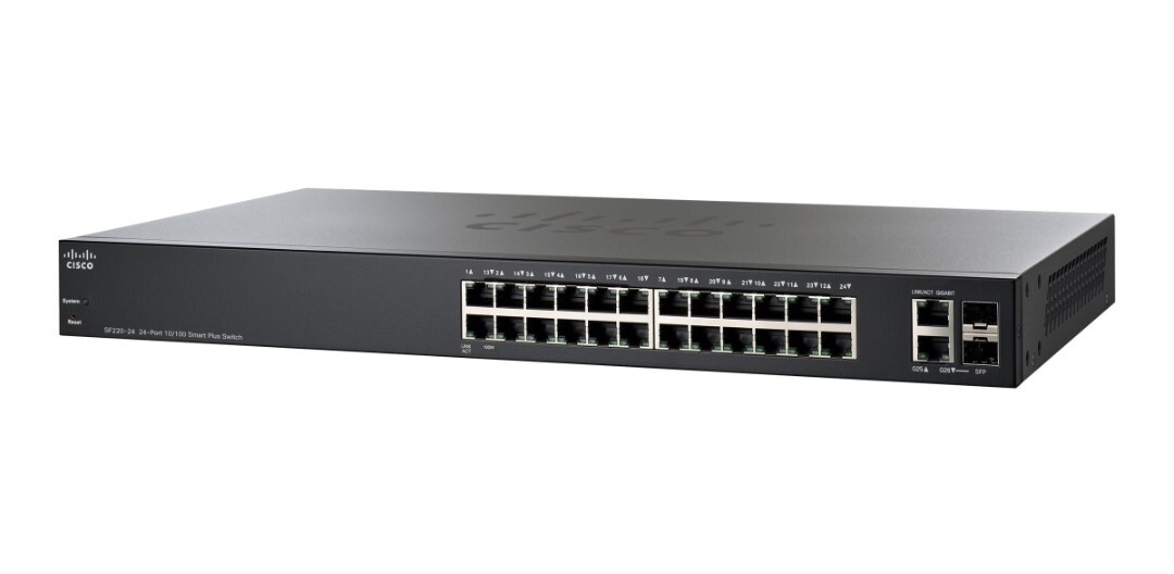 Cisco - SF220-24-K9-EU - SF220-24 24-Port 10/100 Smart Switch