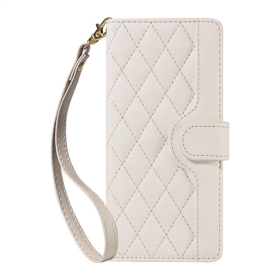 Luxury Strap Grid Leather Wallet Cover Case for A73 A55 A06 A54 A05 A34 A14 A16