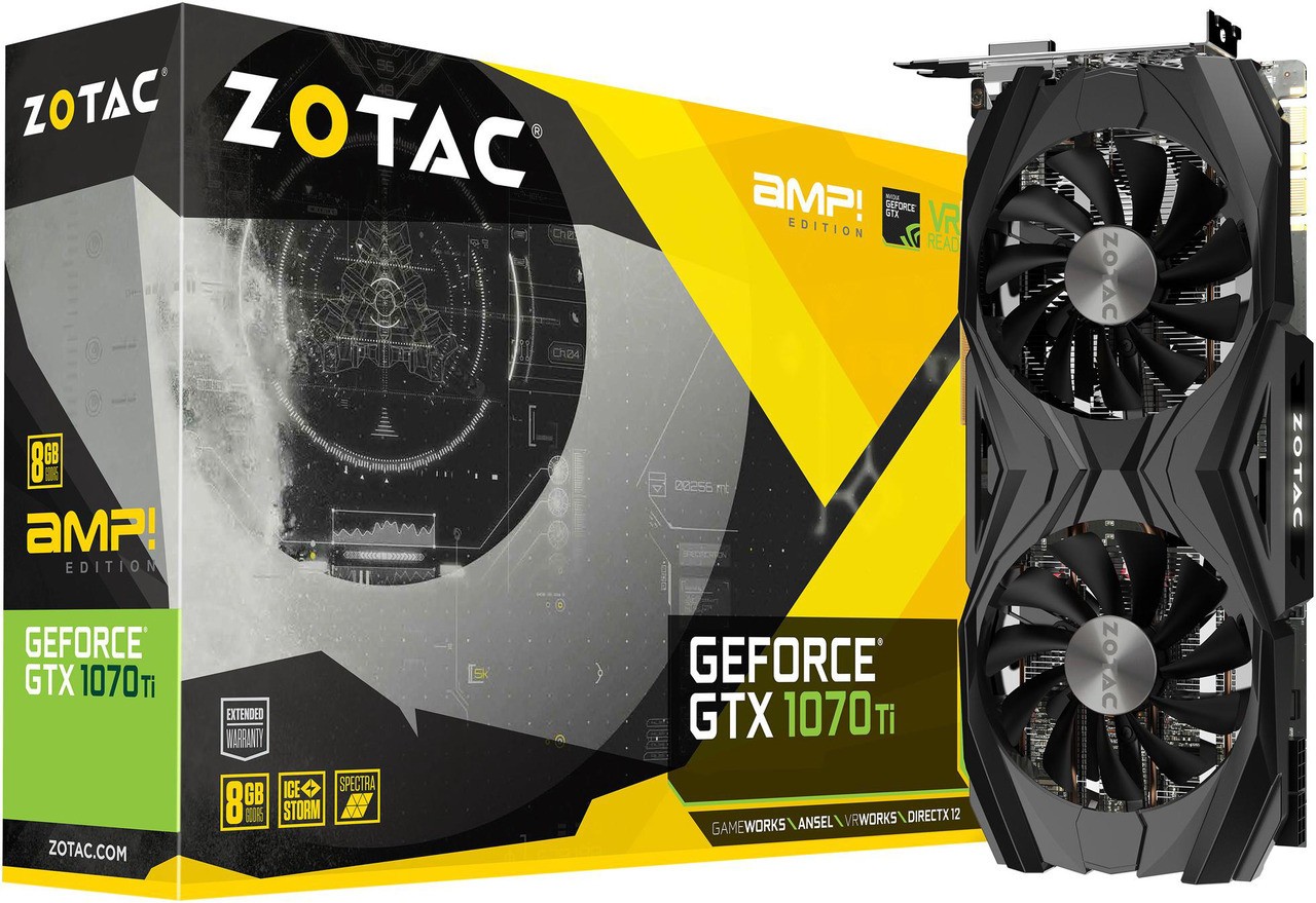 ZOTAC GeForce GTX 1070 Ti 8GB GDDR5 Graphics Card GPU ZT-P10710C-10P