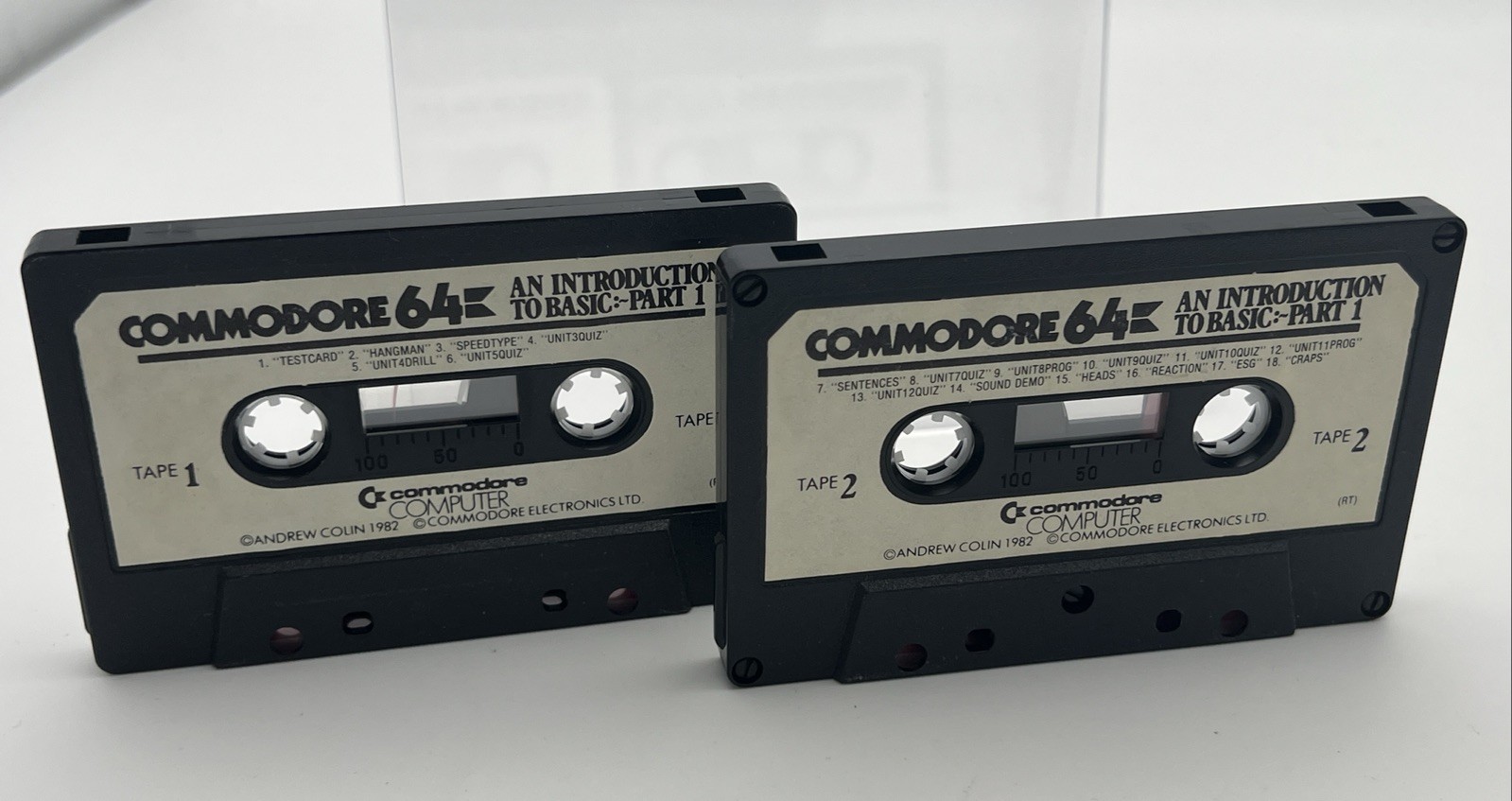 Intro to BASIC:Part I C64 Cassettes Commodore 64 Tape 1 & 2
