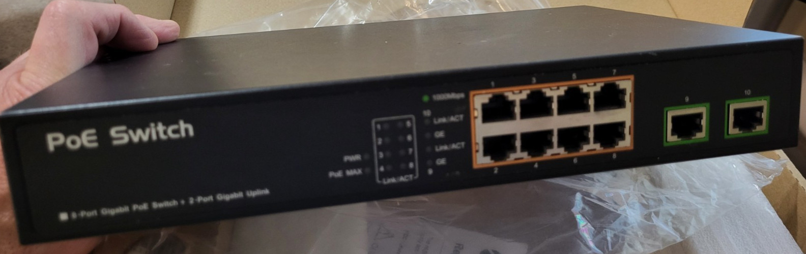 BV-Tech 8 PoE+ Gigabit Ethernet Switch POE (POE-SW802G)