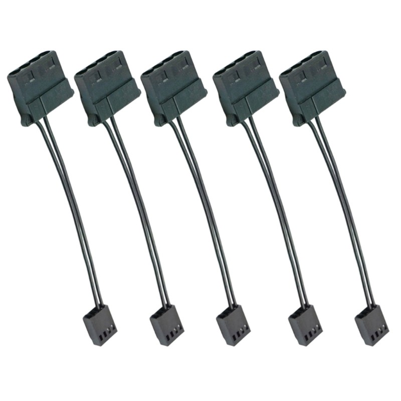 2/5PCS Large 4pin to Small 4pin Fan Adapters 10cm Plugs Play Computer Cable