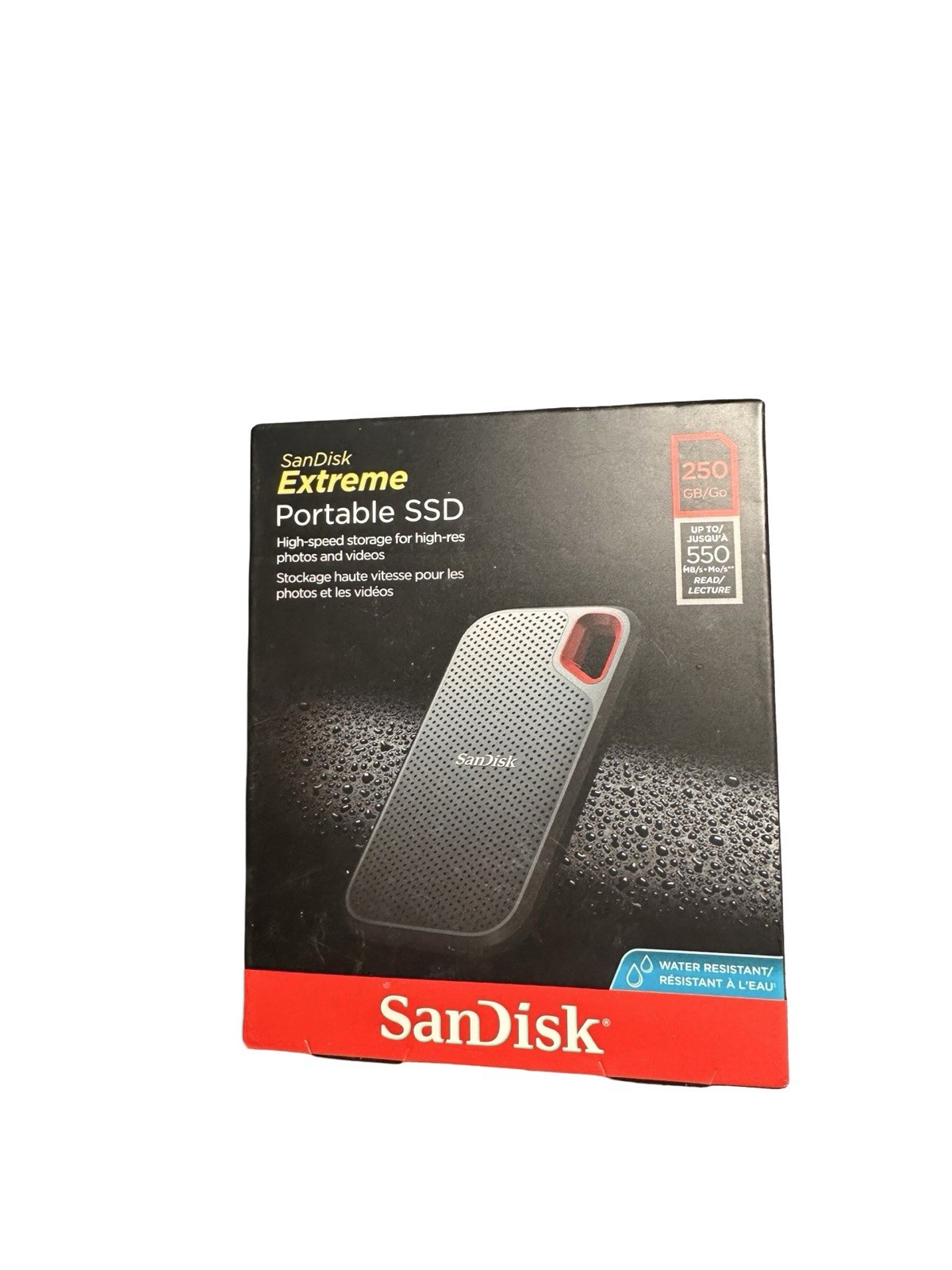 SanDisk Extreme Portable External SSD 250 GB Read Speed up to 550MB/s