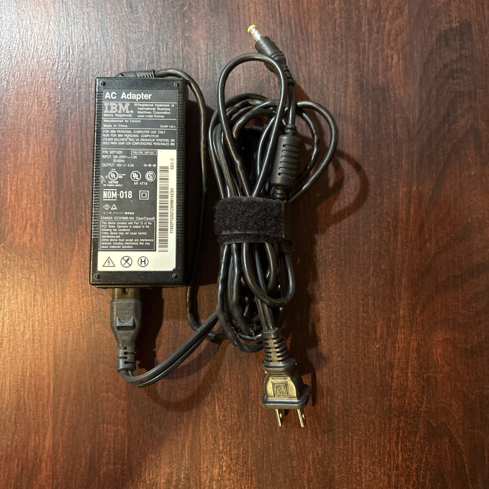 Original IBM DCWP 92P1020 16V AC Power Adapter Think Pad