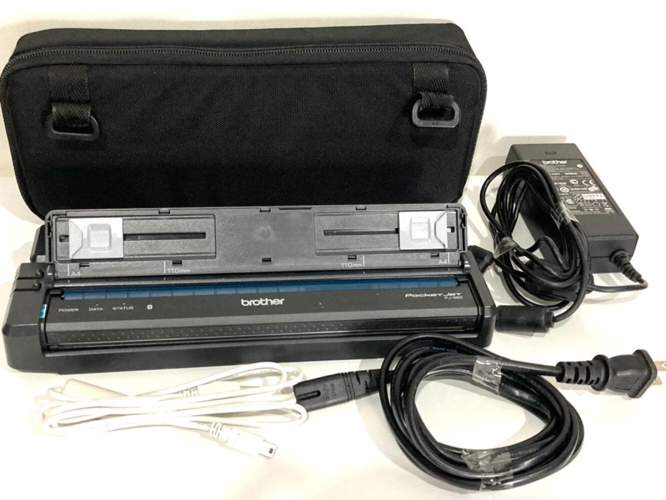 PocketJet PJ-663 Brother Bluetooth Mobile Portable  Printer Cover ＆ AC adapter