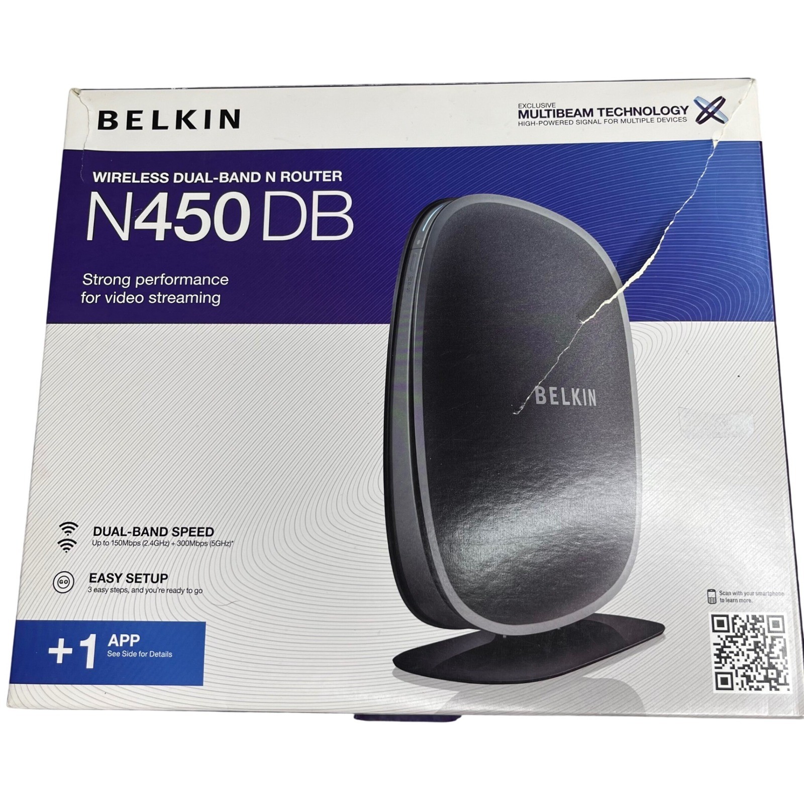 Belkin Wireless Router N450 DB Dual-Band N Black F9K1105 MultiBeam Technology