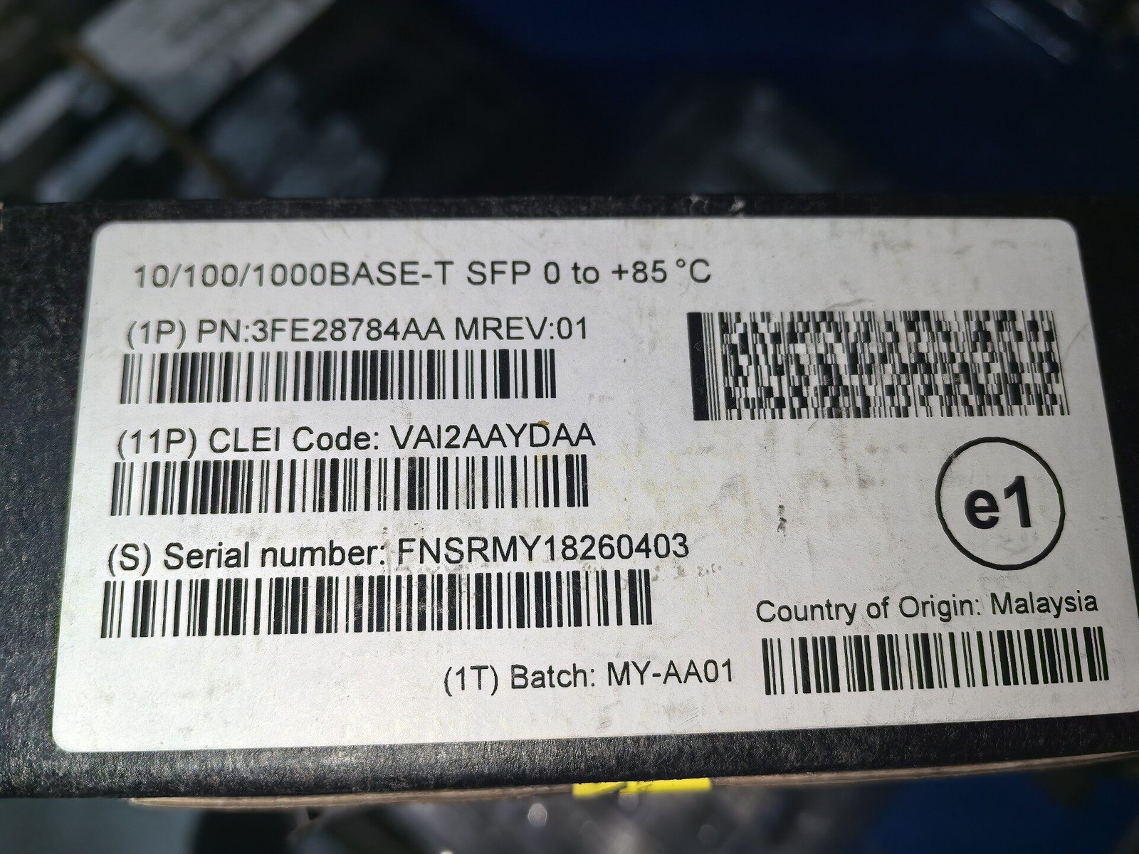 2Pcs Nokia 3FE28784AA MREV 01 SFP 10/100/1000Base-T VAI2AAYDAA Transceiver