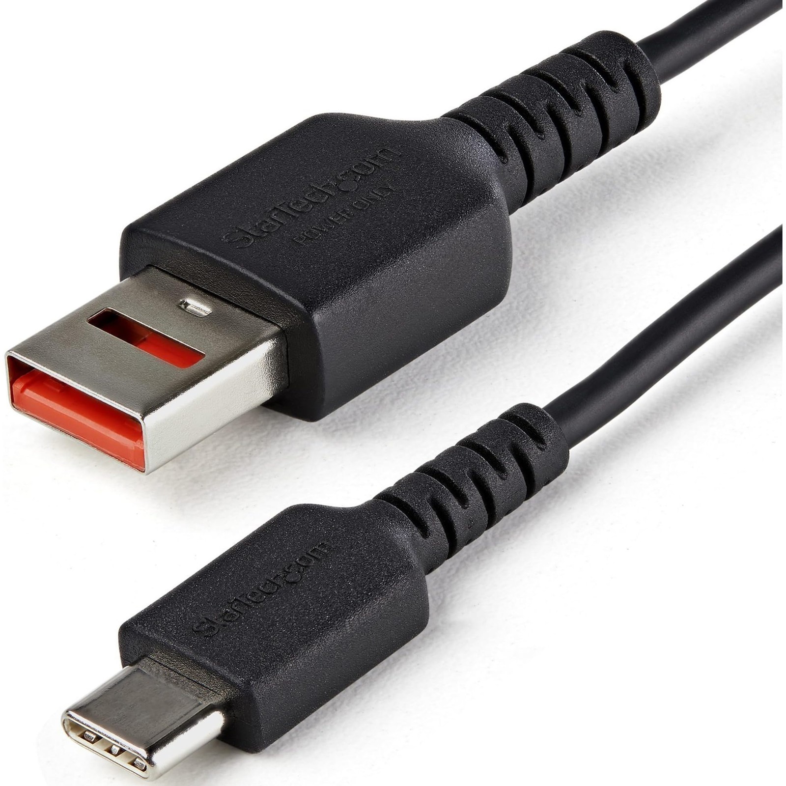 StarTech.com 3ft (1m) Secure Charging Cable USB-A to USB-C Data Blocker Black