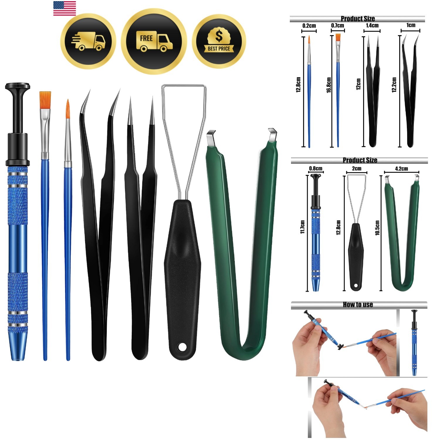 9 Pcs Keyboard Keycap Puller Kit Compatible with es