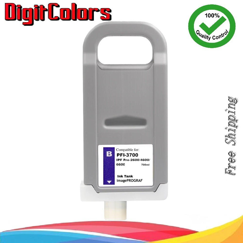 PFI-3700 Blue Ink Cartridge for Canon iPF PRO-2600 PRO-4600 PRO-6600
