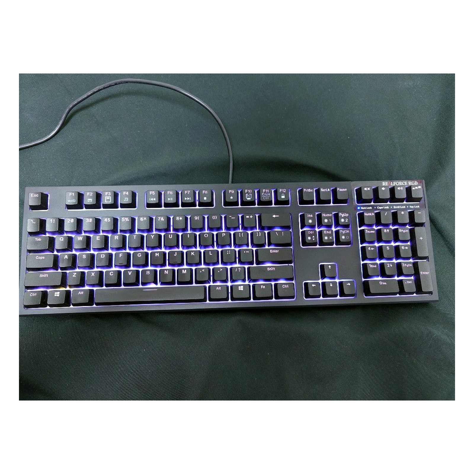 Topre REALFORCE RGB AEAX01 Mechanical Keyboard 108-Key US Layout 45g Japan USED
