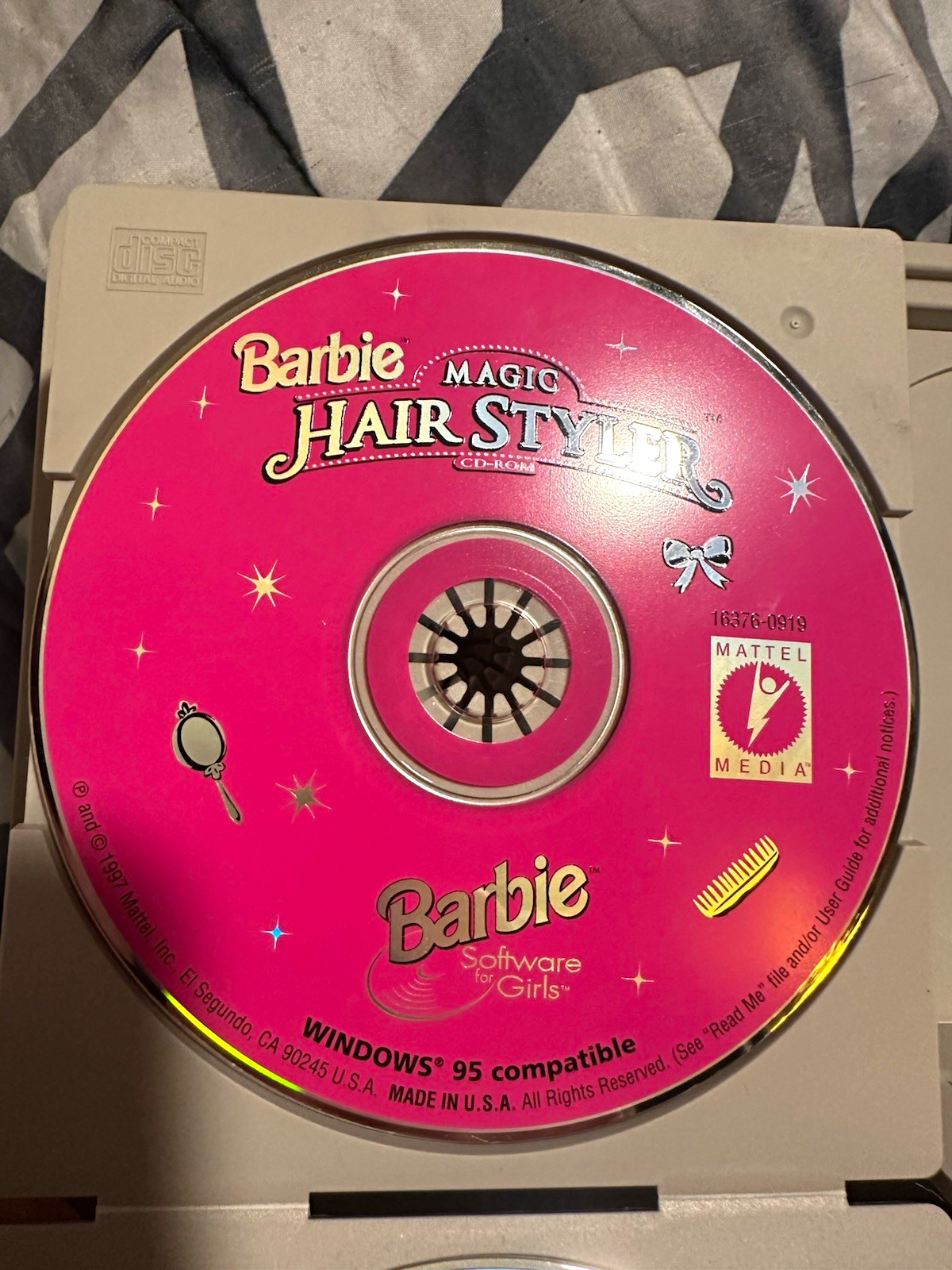 Mattel Media Barbie Magic Hair Styler CD-ROM Windows 95 English UNTESTED