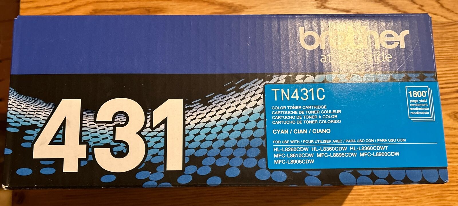 Genuine Brother TN-431C CYAN Standard Yield Toner Cartridge New Sealed Box