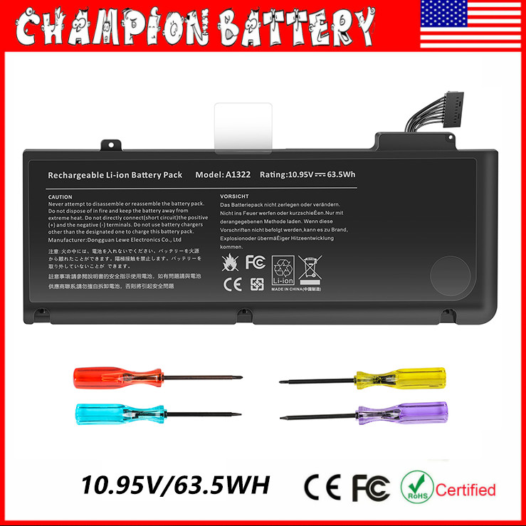 Battery for Mac Book Pro 13" A1278 A1322 Mid 2009 2010 2011 2012 USA