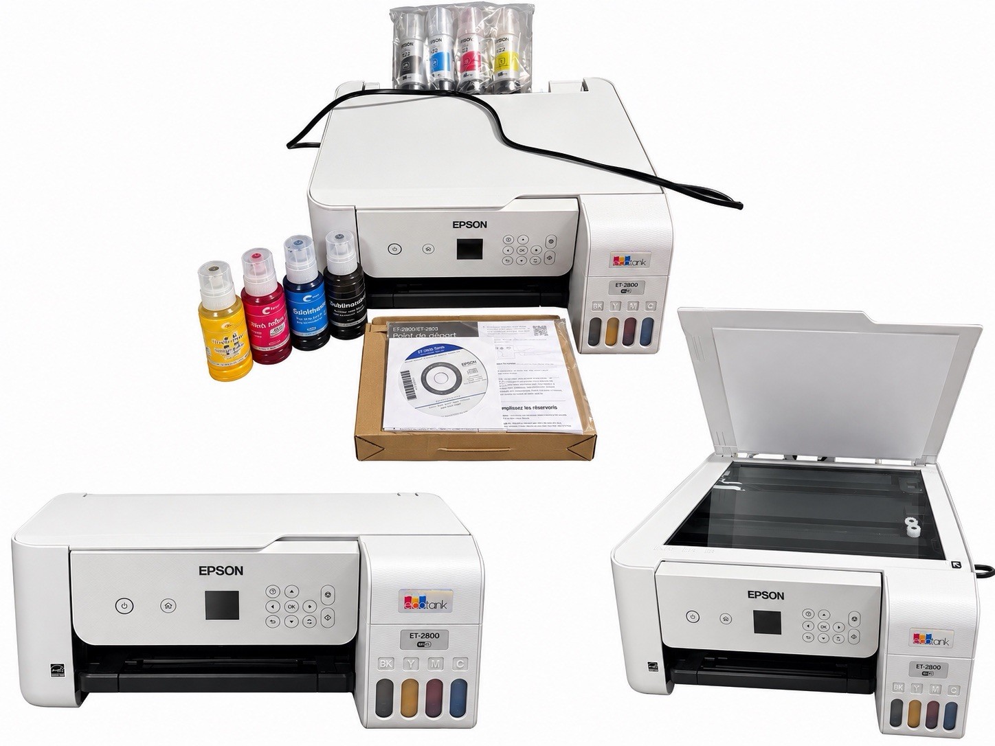 Epson EcoTank ET-2800 Wireless All-In-One Printer; Sublimation w/ extra ink