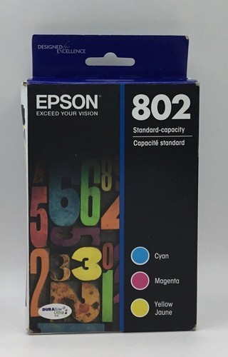 Epson 802 Cyan Magenta Yellow Tri-Color Ink Cartridge EXP 6/2026