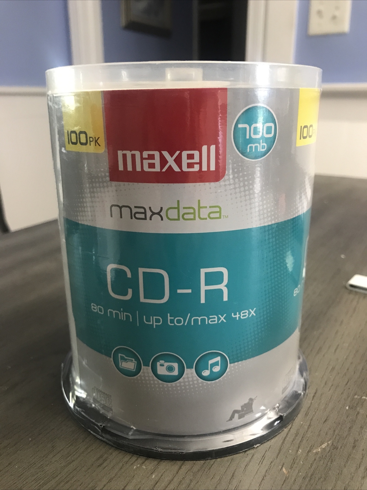 MAXELL 648200 - CDR80100S CD-R 48x 700 MB/80-Minute Blank Discs on Spindle