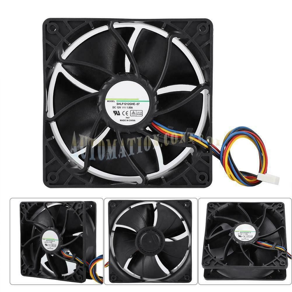 SHLF1212GHE-07 6500 RPM Fan For AntMiner D3 L3+ S9 T9 S15 T15 S17 T17 4pin