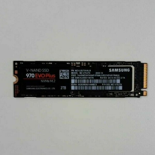 Samsung 970 EVO Plus 2TB NVMe M.2 V-NAND SSD Model: MZ-V7S2T0