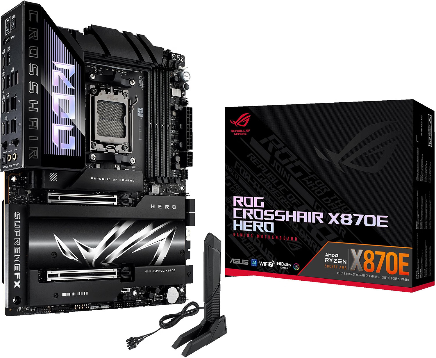 ASUS ROG CROSSHAIR X870E HERO AMD X870E Socket AM5 ATX