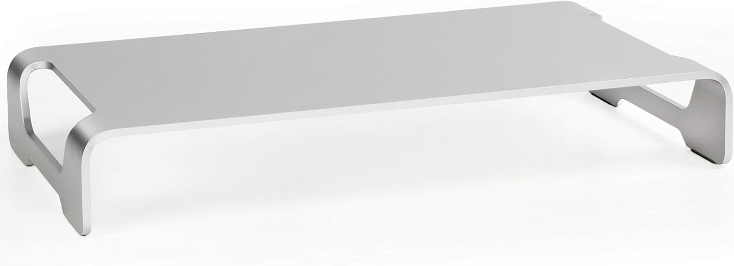 VIVO Silver Aluminum 16 inch Wide Monitor Riser, Ergonomic 16" wide, 