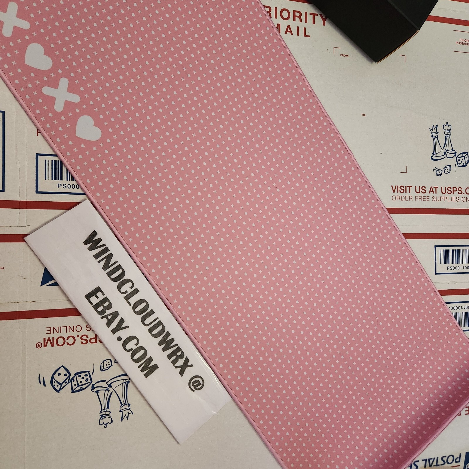 Ramaworks Rama works LOVE Edition pink heart Desk MAT Keyboard XOXO BARELY USED