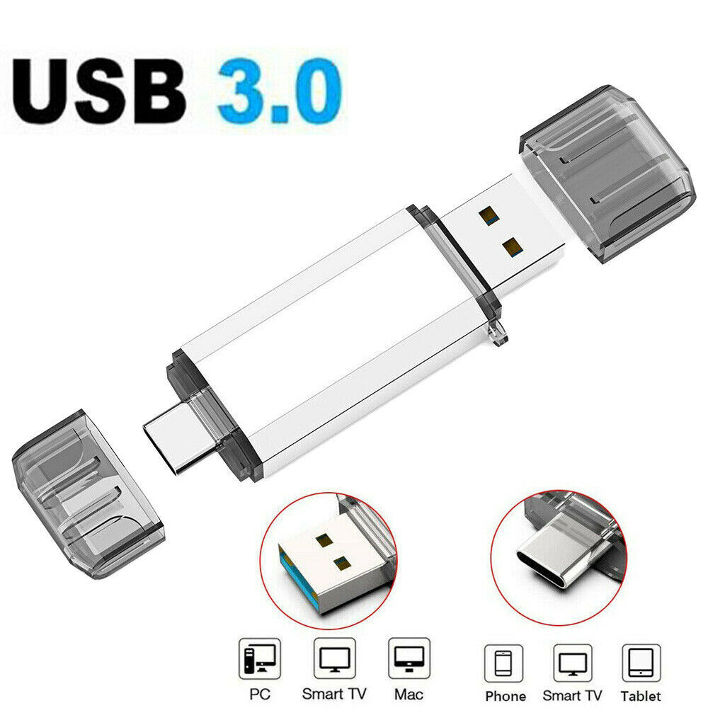 Kootion High Speed USB 3.0 Dual Type-C OTG Flash Drive 32GB 64GB 128GB 1/10x Lot