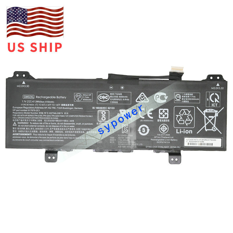 Genuine GM02XL HSTNN-DB7X Battery for HP Chromebook 14 G5 Chromebook X360 11 G1