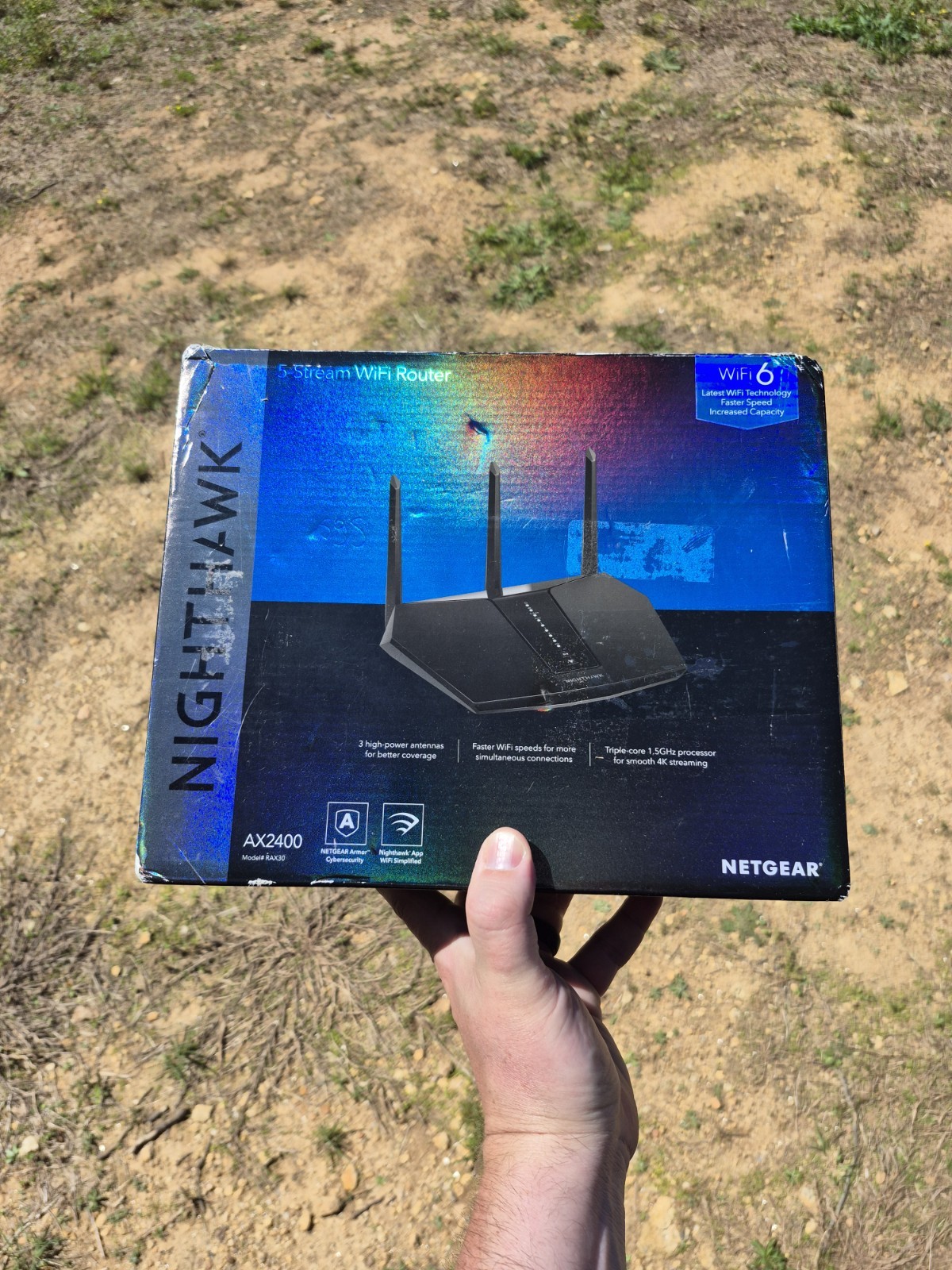 Netgear Nighthawk AX2400 5-Stream WiFi 6 Router Rax30, EUC 