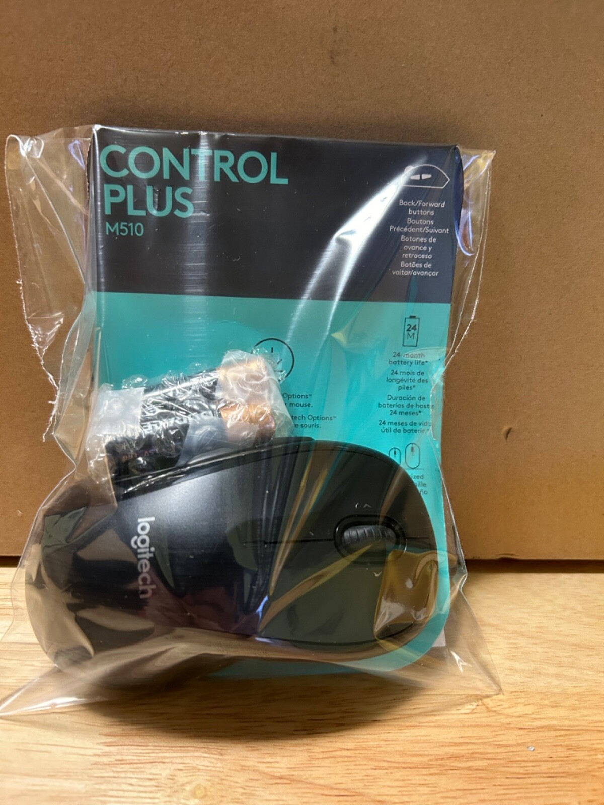 Logitech M510 Wireless Control Plus Large Size Comfort Grip Mouse Black