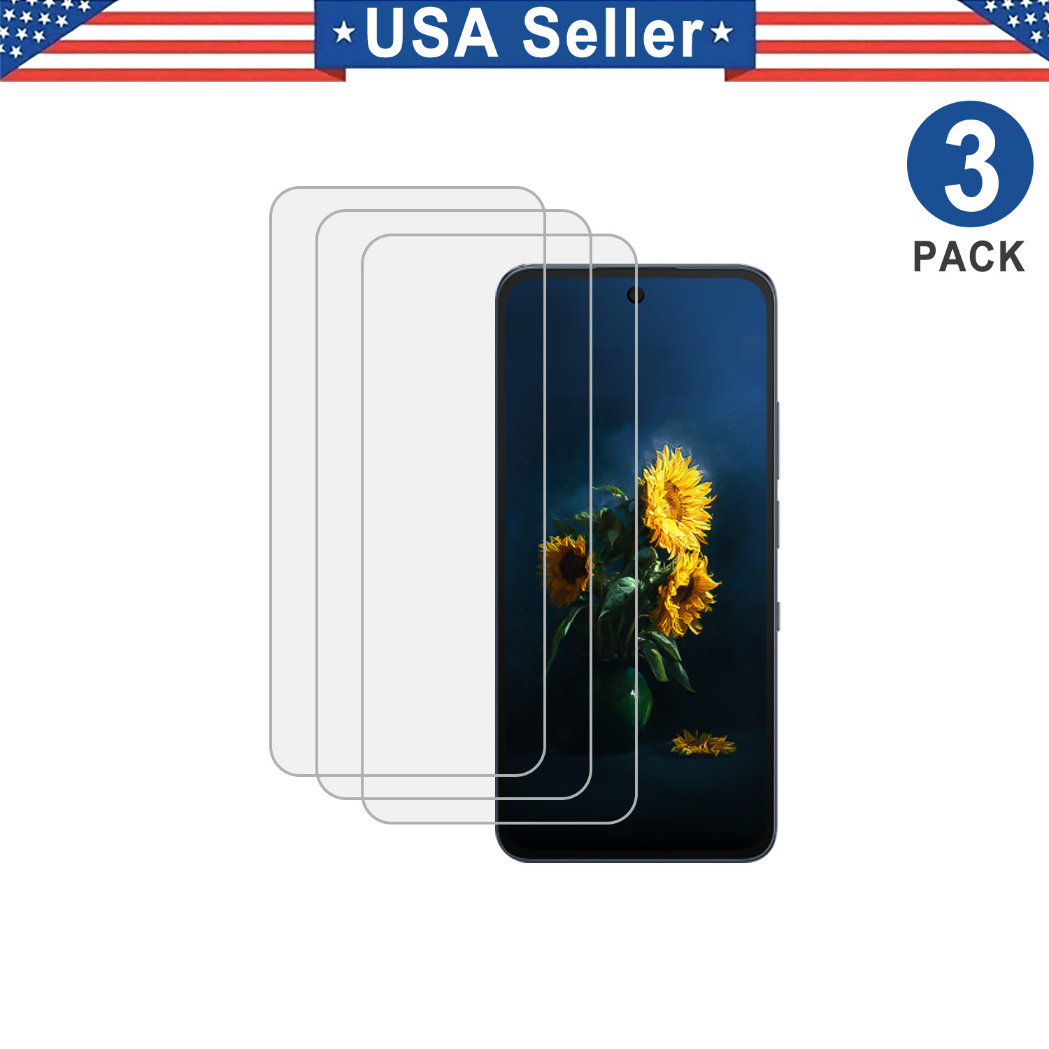 3PK Tempered Glass Screen Protector For TCL NXTPAPER 70 Pro