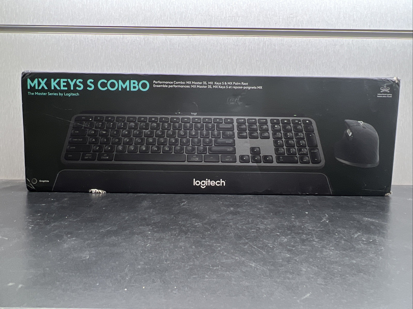 Logitech MX Keys S Combo - Performance Wireless Keyboard and Mouse with Palm Res