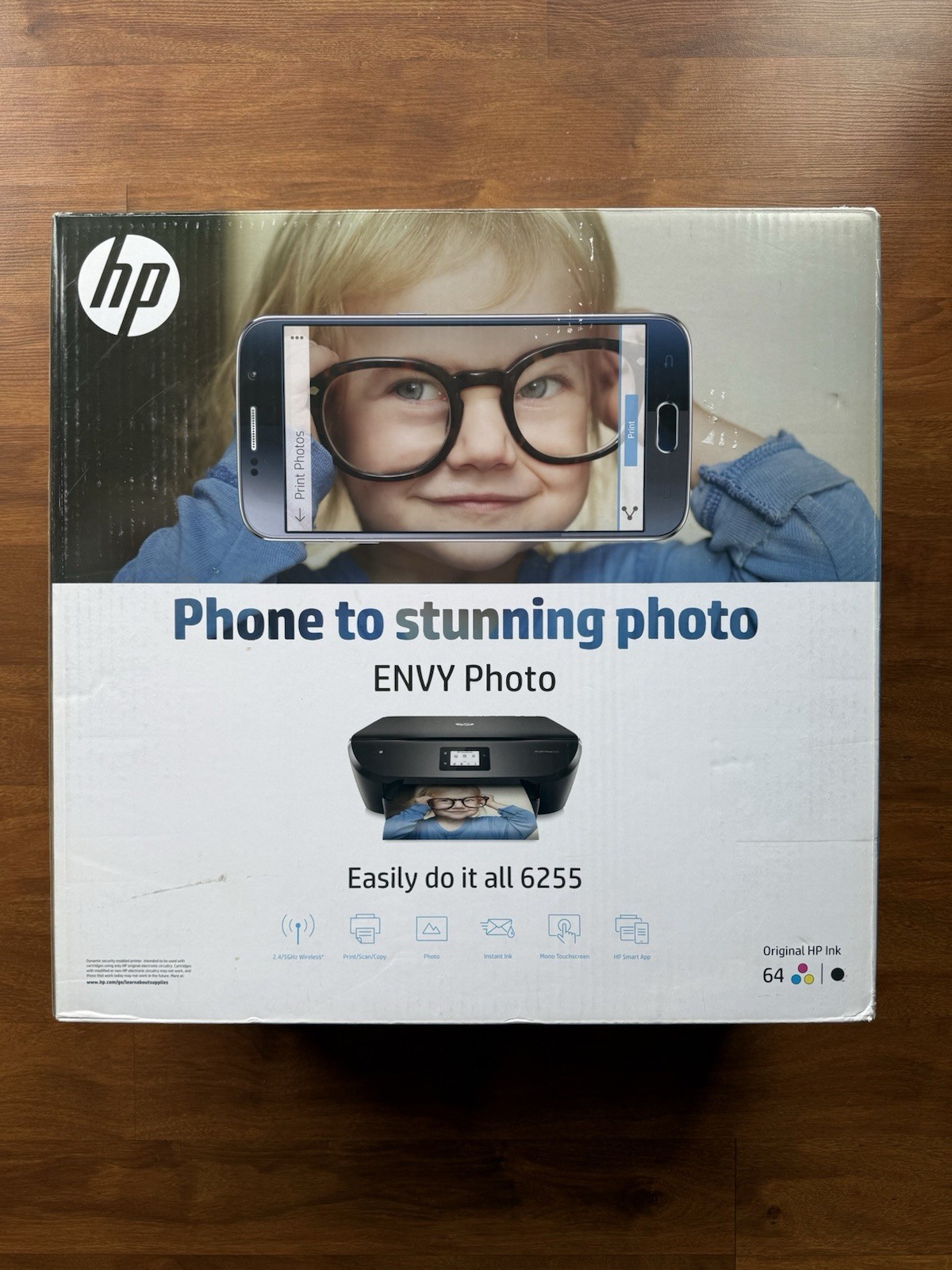 HP Envy Photo 6255 All-In-One Inkjet Wireless Photo Printer Black New In Box