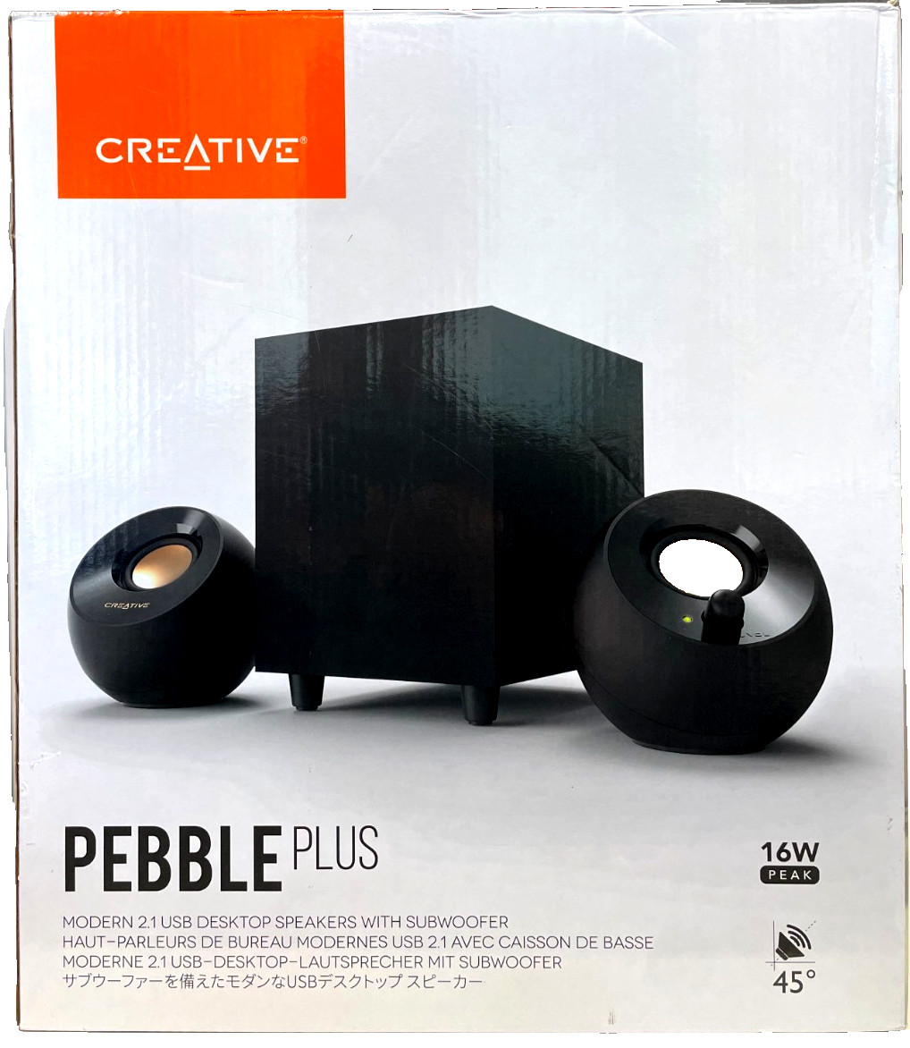 Creative Pebble Plus 2.1 USB Powered Desktop Speakers w/ Subwoofer Black