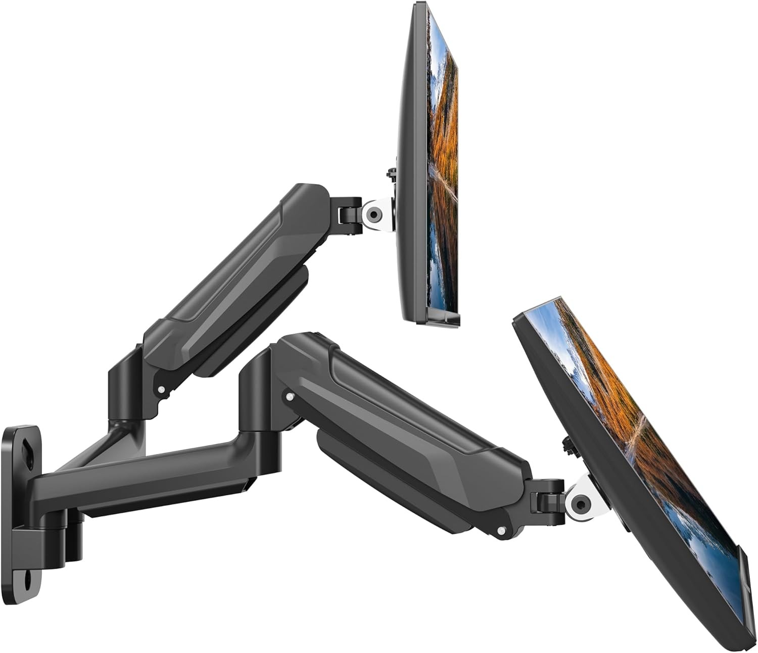 BONTEC Dual Monitor Wall Mount for 13-32 Inch Screens, Height Black 